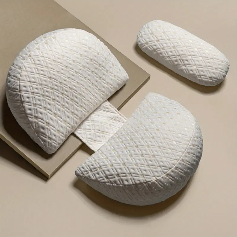 Supportive pregnancy pillow for back pain relief & belly support, ensuring better sleep for expectant mothers.