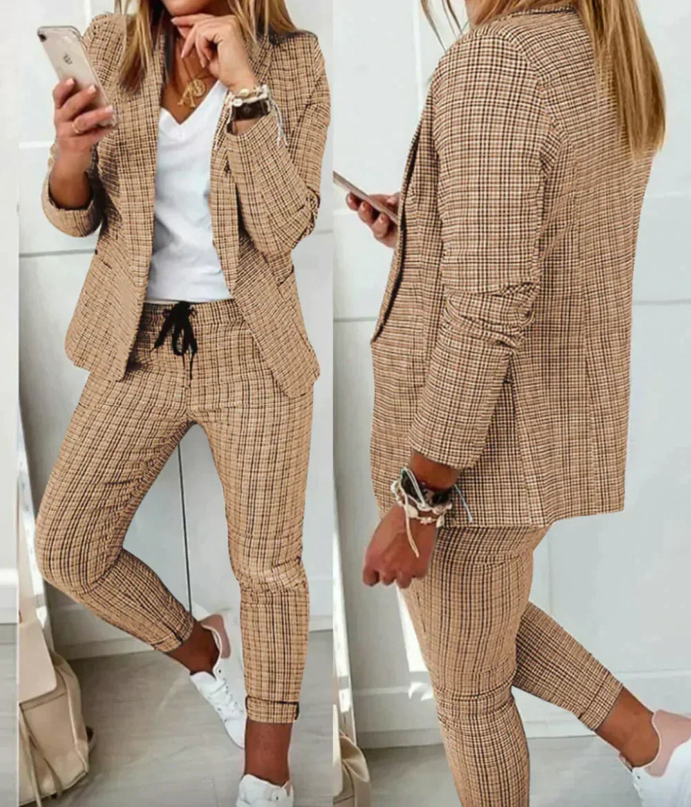 Versatile Celeste luxury suit for women, ideal professional outfit for office wear & special occasions.