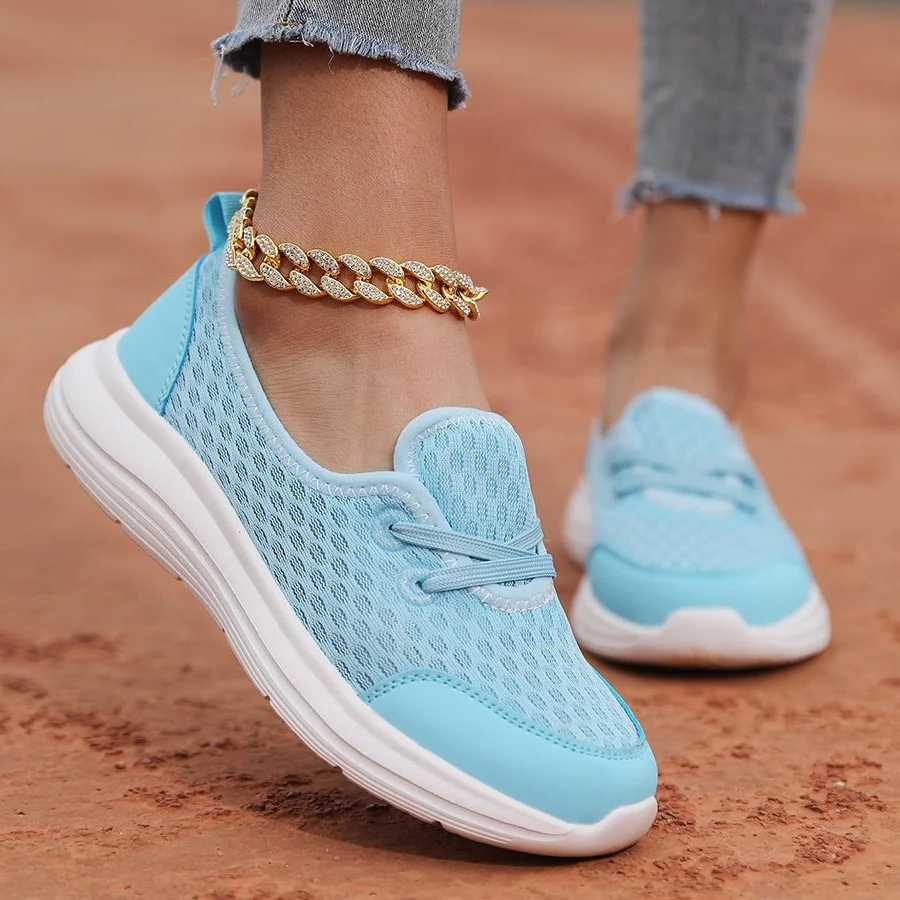 Women's casual shoes with cushioned comfort & breathable design, ideal for long walks and foot pain relief.