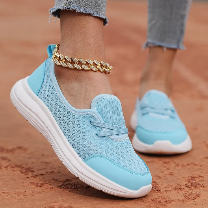 Women's casual shoes with cushioned comfort & breathable design, ideal for long walks and foot pain relief.
