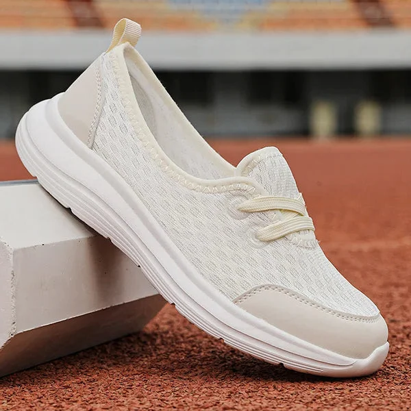 Side profile of Women's Breathable Comfort Shoes, showcasing the supportive design for pain relief and walking.