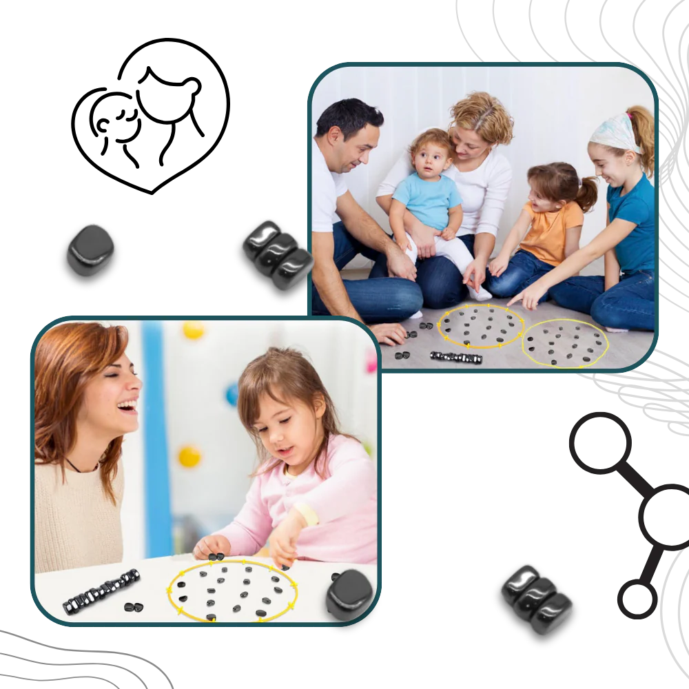 Magnetic chess strategy game pieces & board. Enhance skill development with this challenging brain-teaser.