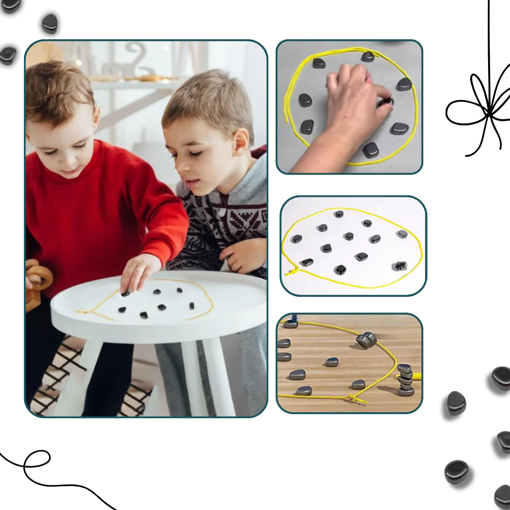 Complete magnetic chess game set including board & pieces, ready for strategic family play.