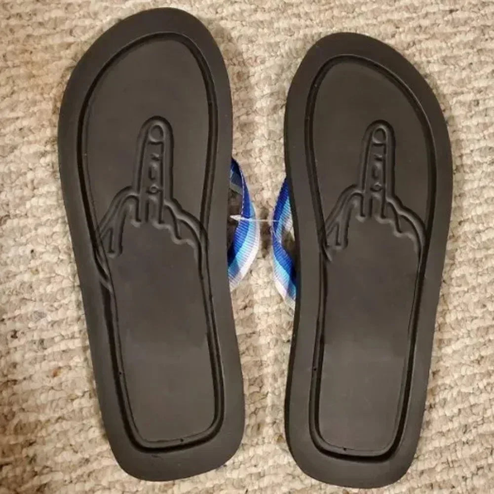 Novelty funny sandals, lightweight & flexible unisex footwear for beach & casual summer days.