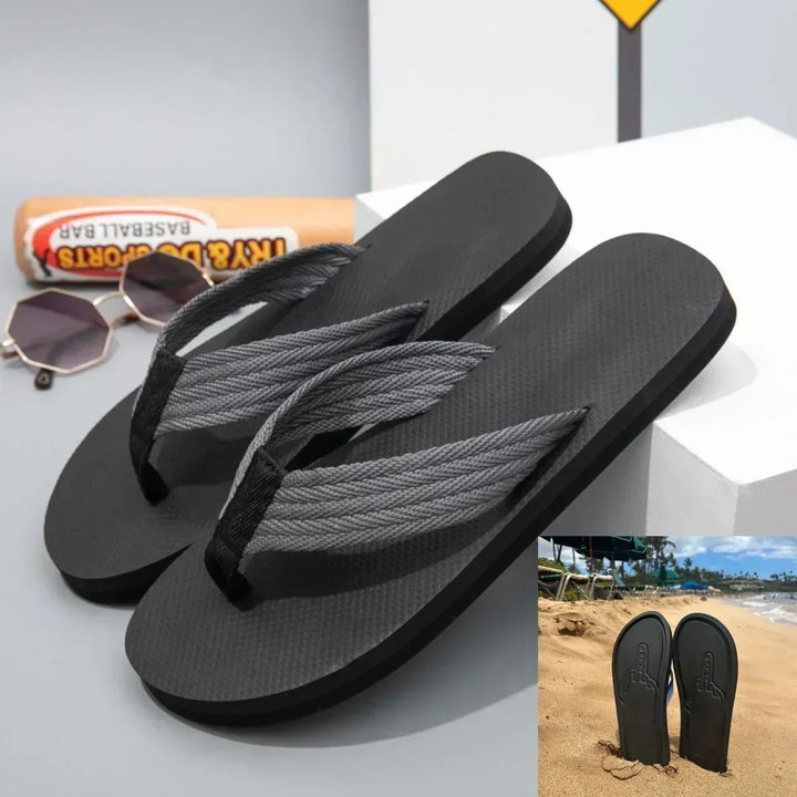 Flexible funny sandals for summer, casual unisex beach wear and lightweight pool shoes.