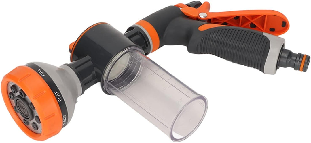 Multi-functional high pressure garden sprayer with adjustable foam and water settings for versatile use