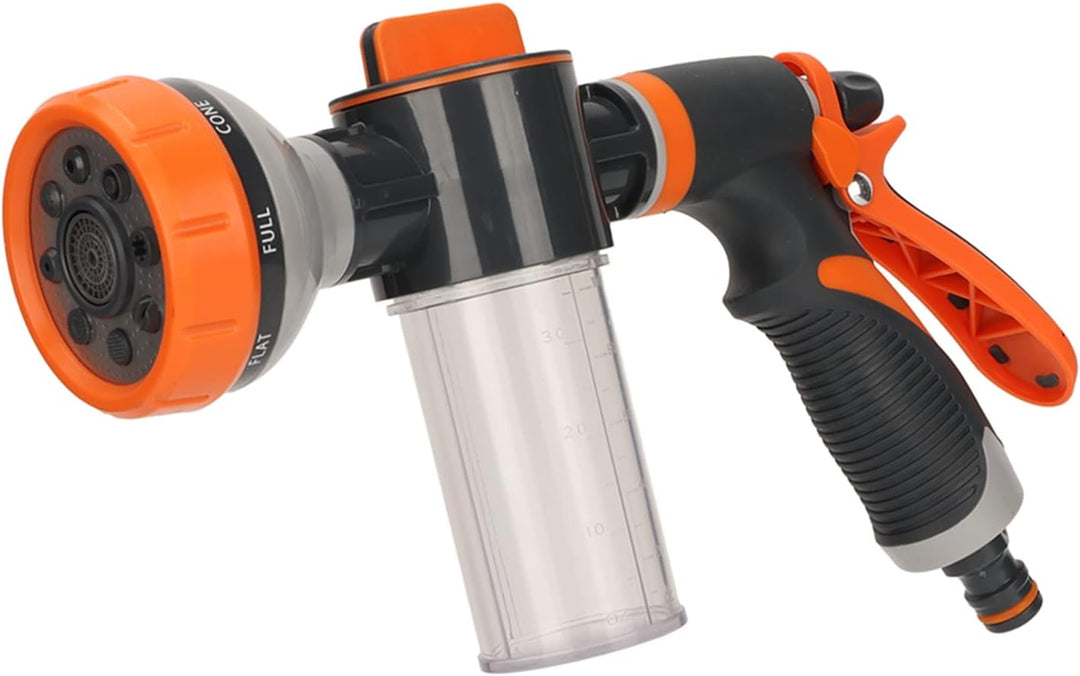 Handheld garden watering spray gun with 8 modes, suitable for delicate plants to tough outdoor cleaning