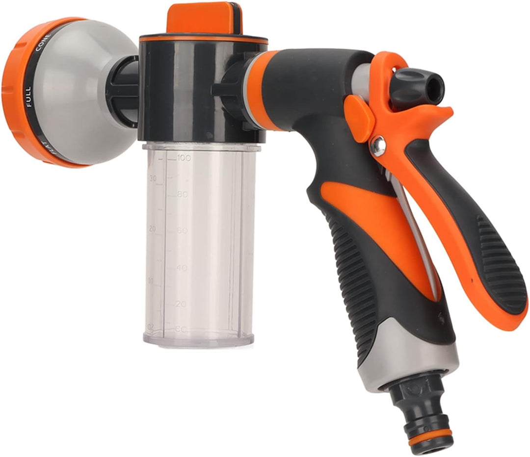 Efficient garden foam sprayer, an essential gardening tool for watering, car wash, and pet shower