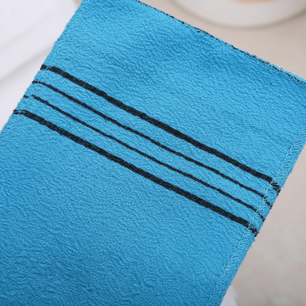 Unisex exfoliating hand towel, a durable spa essential for gentle skin renewal