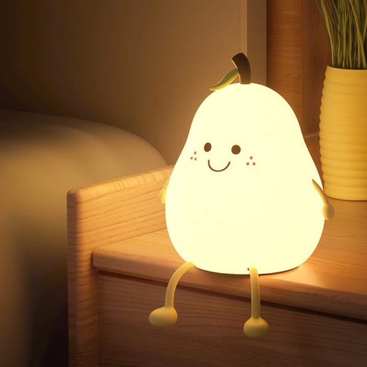 Soft silicone animal night light for kids, dimmable and soothing, creating a comforting glow for bedtime sleep.