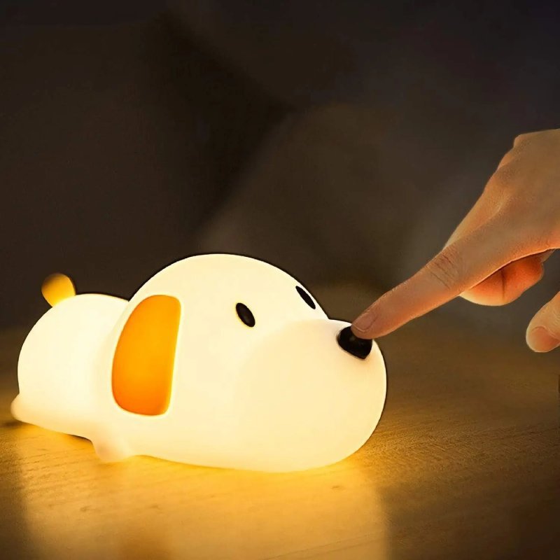 Soothing silicone animal night light for nursery. Dimmable, rechargeable, BPA-free, ensuring gentle sleep for kids.