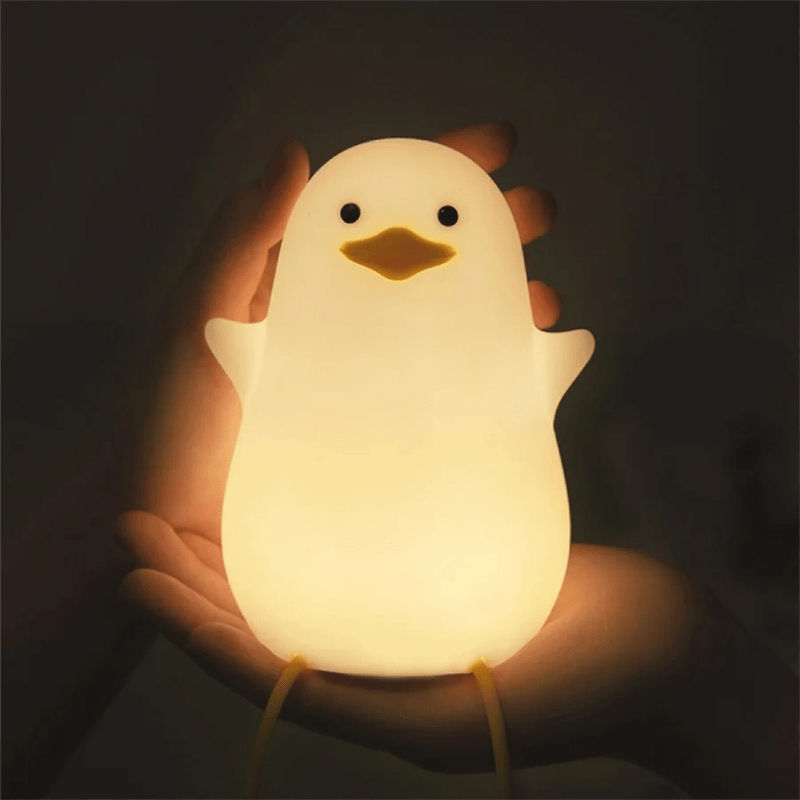 Dimmable, rechargeable silicone animal night light with auto shutoff for kids. BPA-free, perfect for toddler sleep.