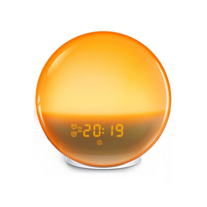 Gentle Wake-Up Light & Sound Machine Alarm Clock with sunrise simulation for improved sleep.