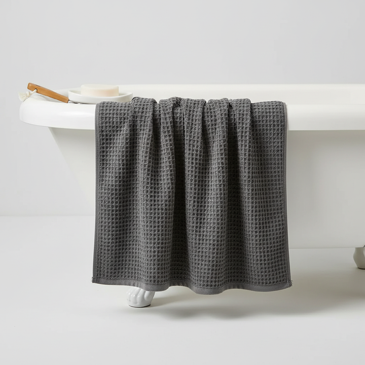 Unisex exfoliating shower towel, GentleCare, designed for soft, effective skin exfoliation and care