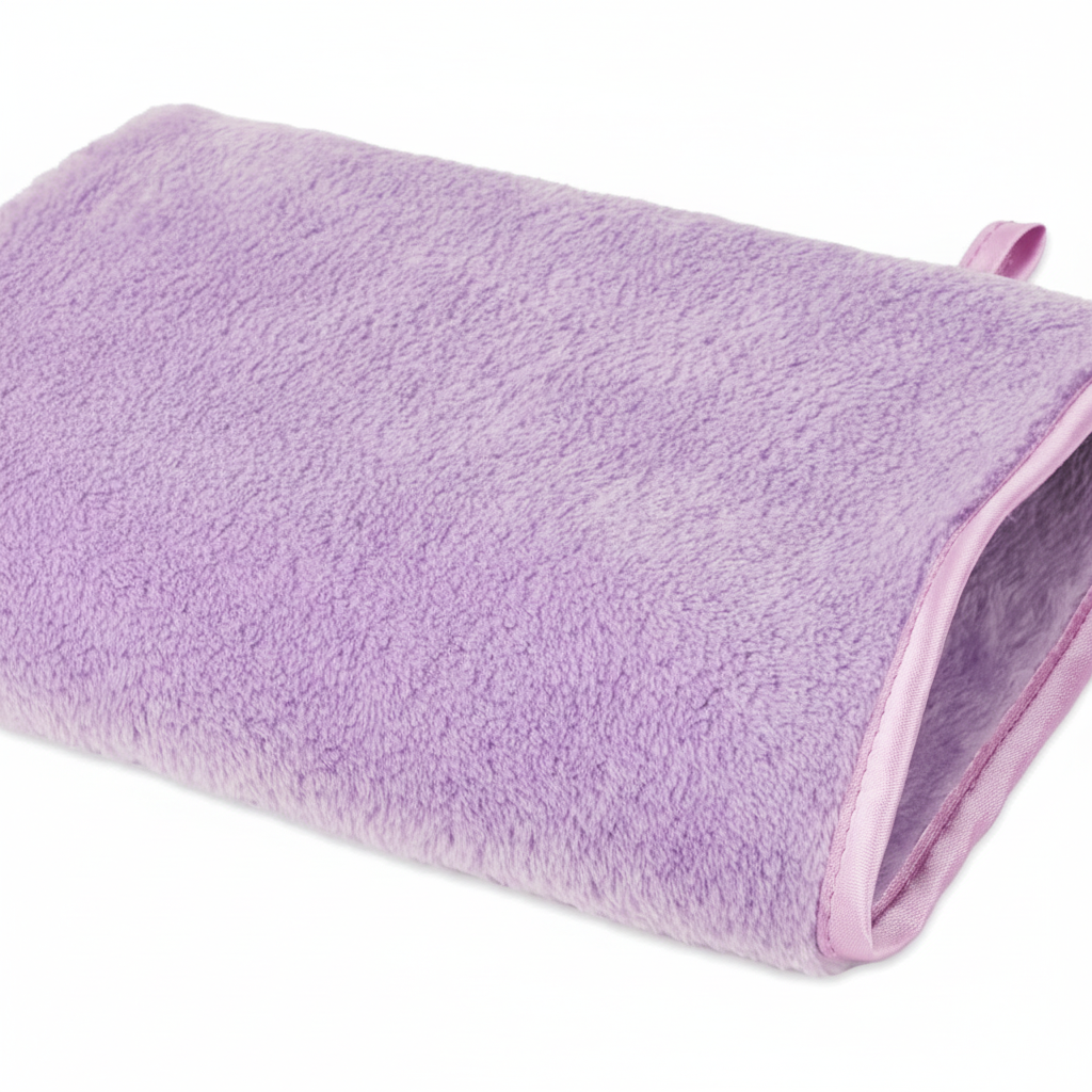 Soft microfiber washing glove for gentle face and body cleansing, ideal for daily skincare rituals