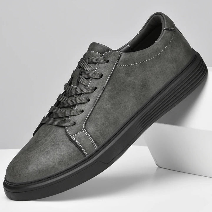 Comfortable men's leather walking shoes for all-day comfort & casual fashion.