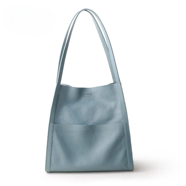 Classic genuine leather shoulder bag, an elegant ladies fashion accessory.