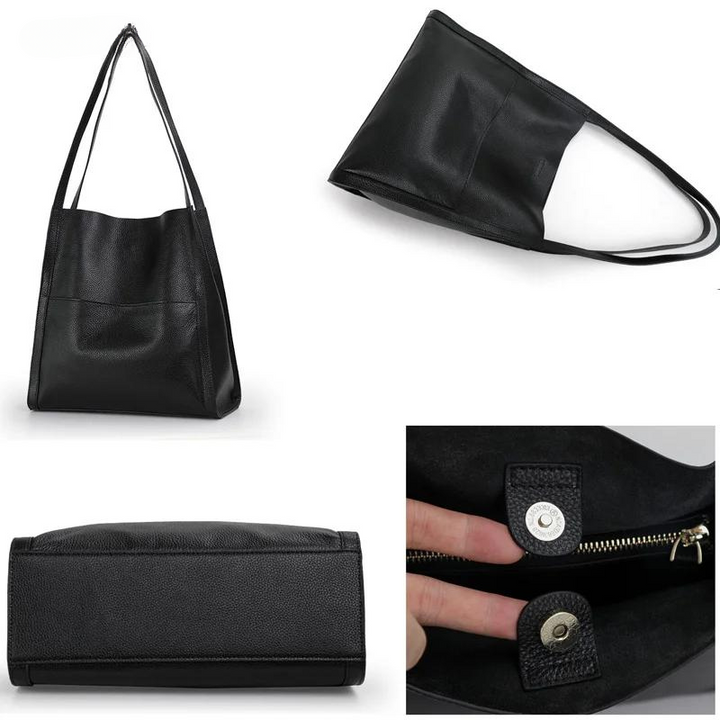 Functional genuine leather shoulder bag, perfect for daily use and ladies fashion.