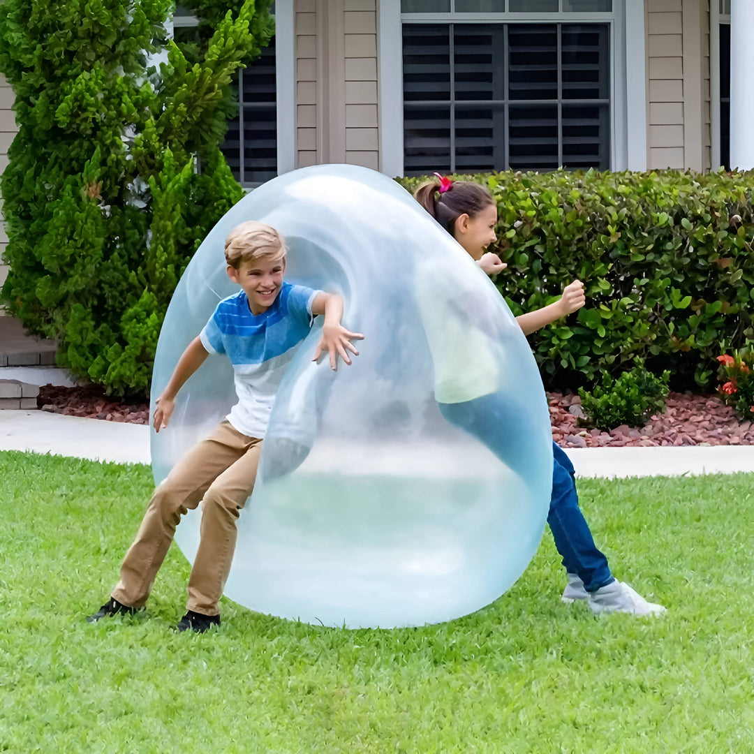 Giant inflatable jelly balloon ball 3-pack for kids' outdoor play, tear-resistant summer fun toy.