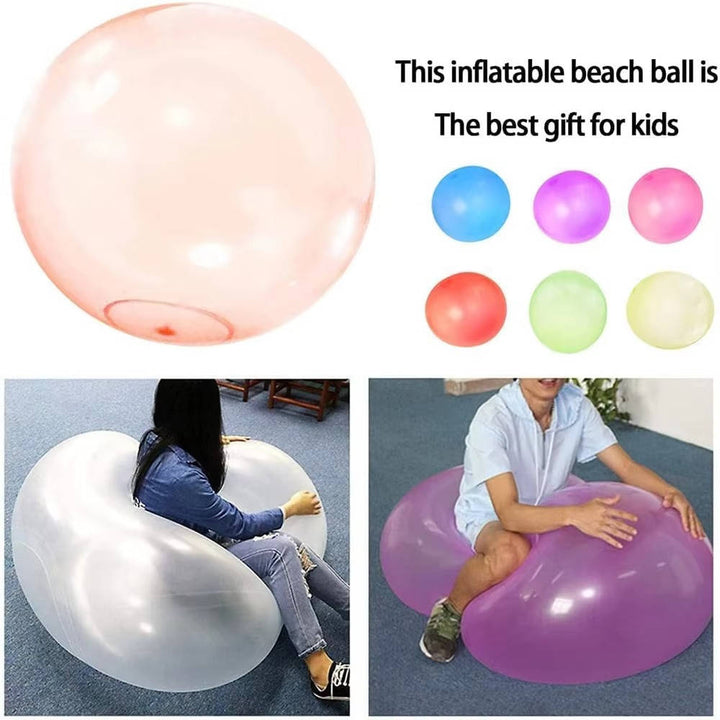Vibrant 3-pack giant inflatable jelly balloon balls, eco-friendly & tear-resistant for kids' active play.