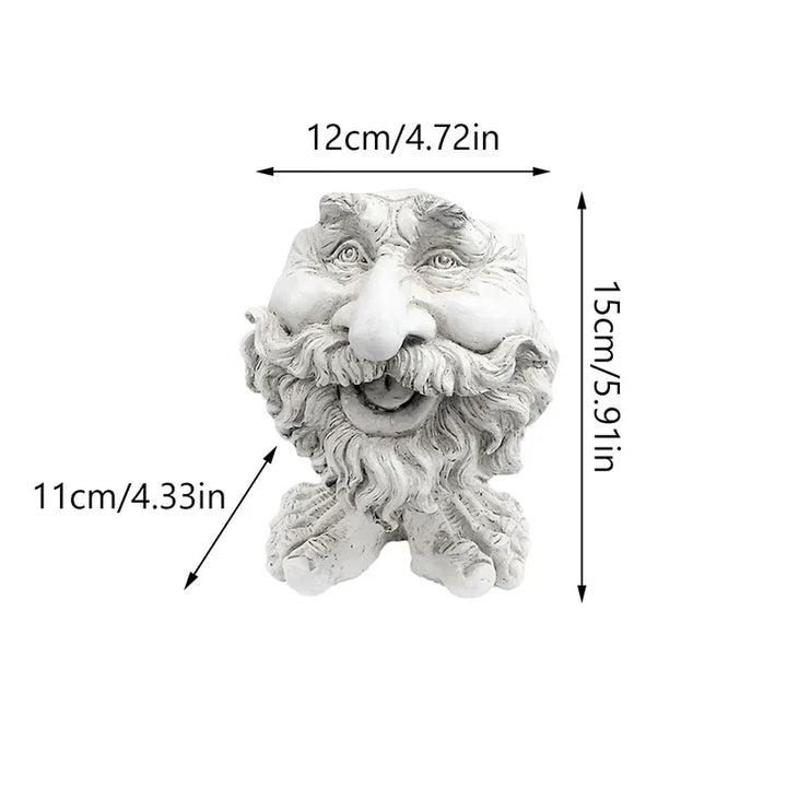 Whimsical GigglePot Funny Face Planter, a cute resin pot for succulents, enlivens any indoor desk decor.