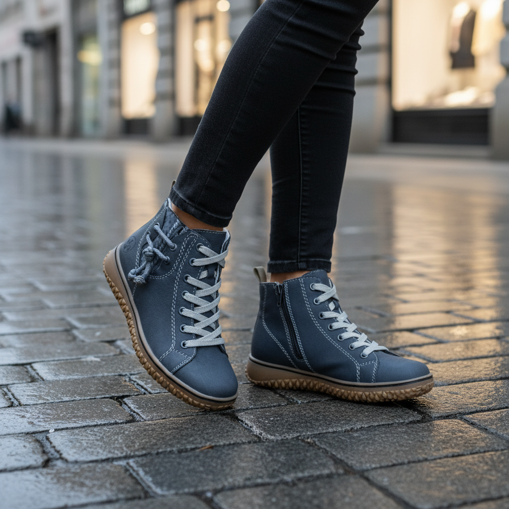 Gina women's insulated winter ankle boots, black, flexible sole for comfort and warmth