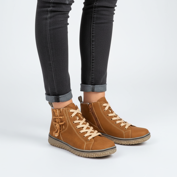 Gina women's black winter ankle boots, insulated, flexible sole for ultimate cold-weather comfort
