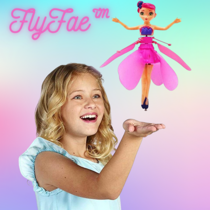 Girls' flying princess toy with LED lights & gesture control for magical indoor interactive play.