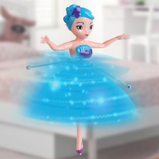 Gesture-controlled flying princess toy with LED lights, a magical interactive gift for girls.