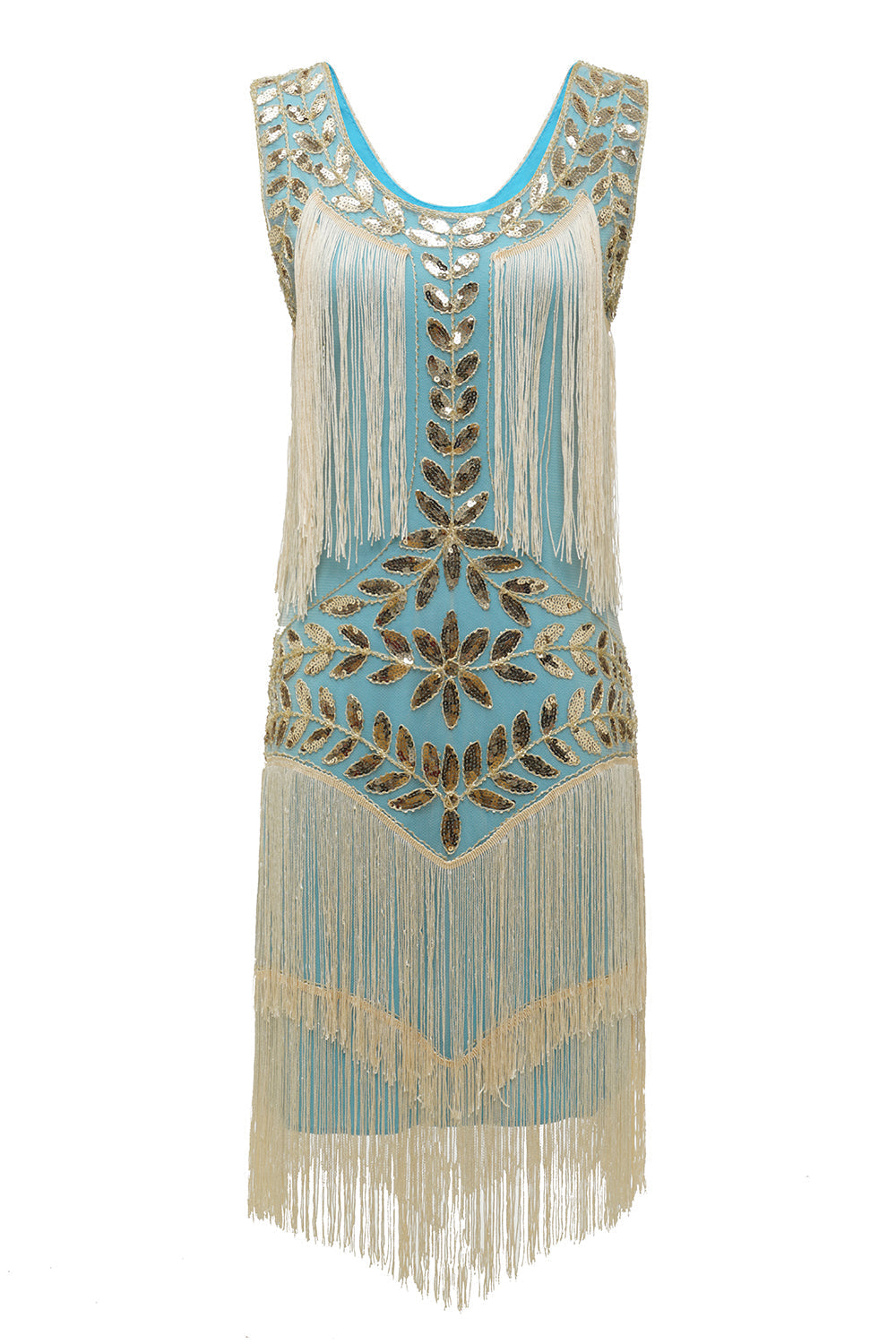 Elegant Charleston flapper dress, black sequin & pearl design, women's vintage formal wear for parties.