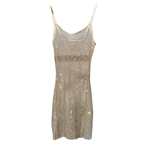 Shimmering women's party dress, sparkling for a dazzling evening wear look & special events.