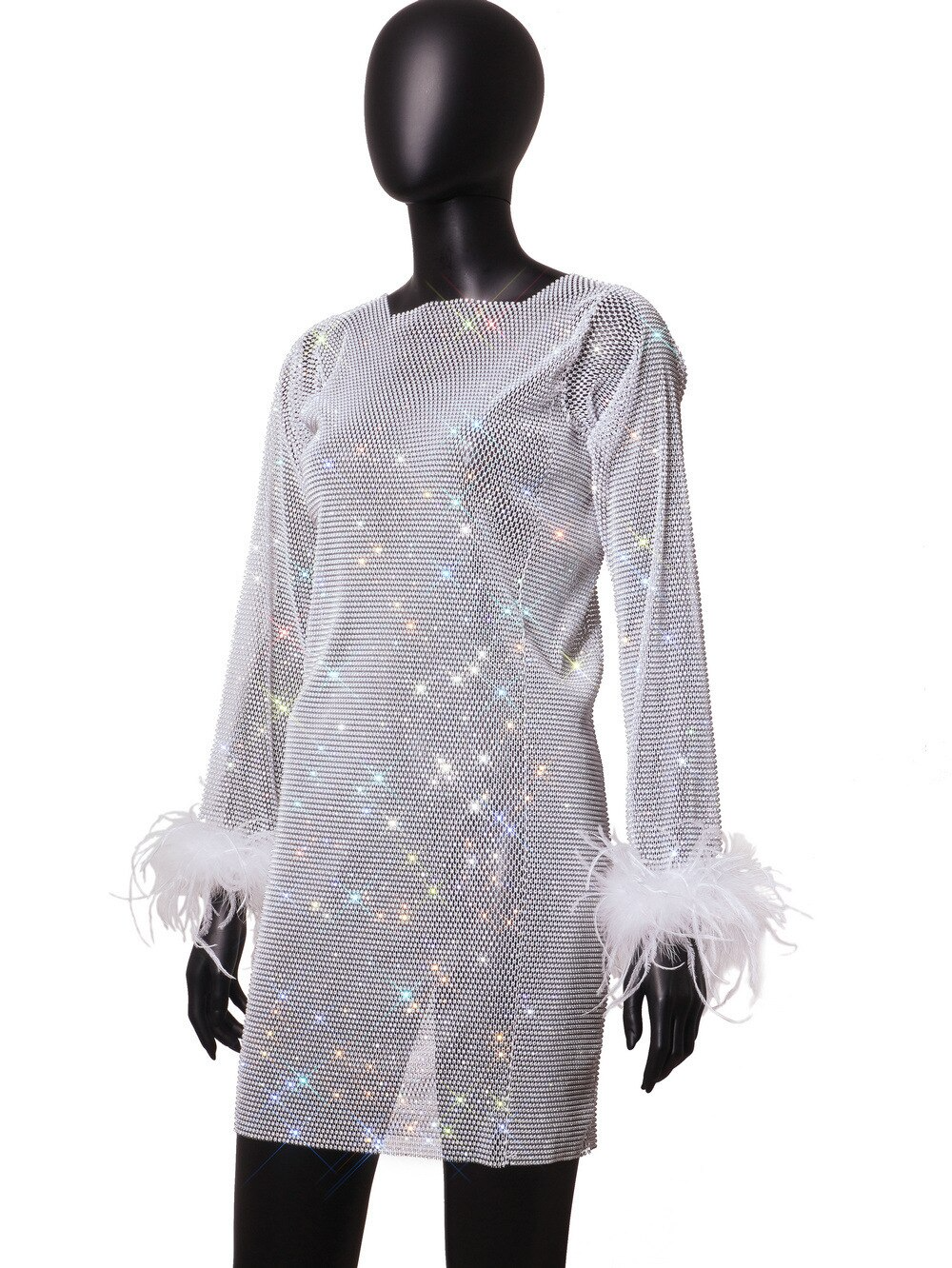 Dazzling women's clubwear mini dress. Sparkle & glitter for parties, cocktails & glamorous evening events.