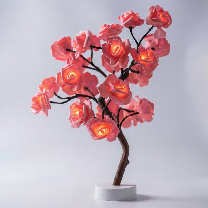 Versatile Glowbloom floral light sculpture, excellent as a table lamp or ambient lighting solution