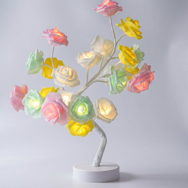 Beautifully crafted rose lamp, Glowbloom floral sculpture brings elegant lighting to home decor