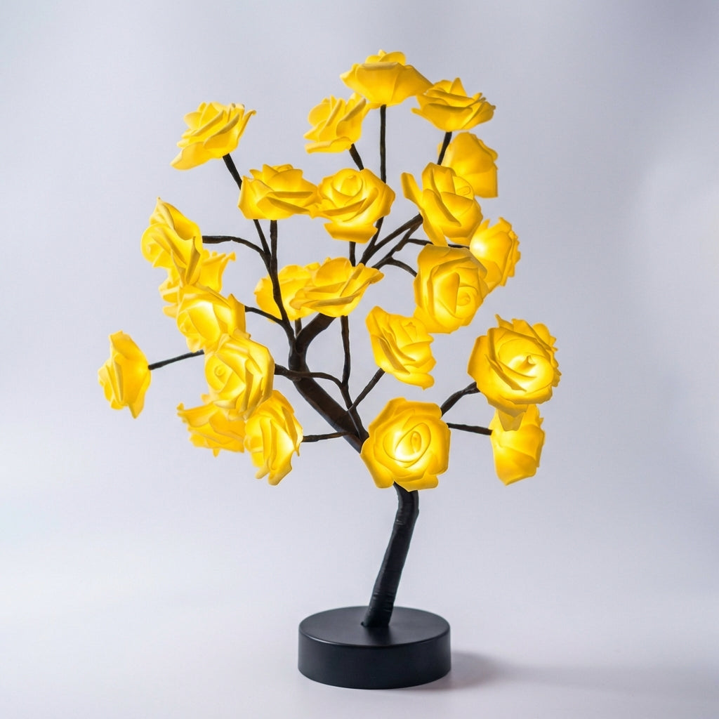 Artistic Glowbloom floral LED sculpture, a handcrafted statement piece for contemporary interiors