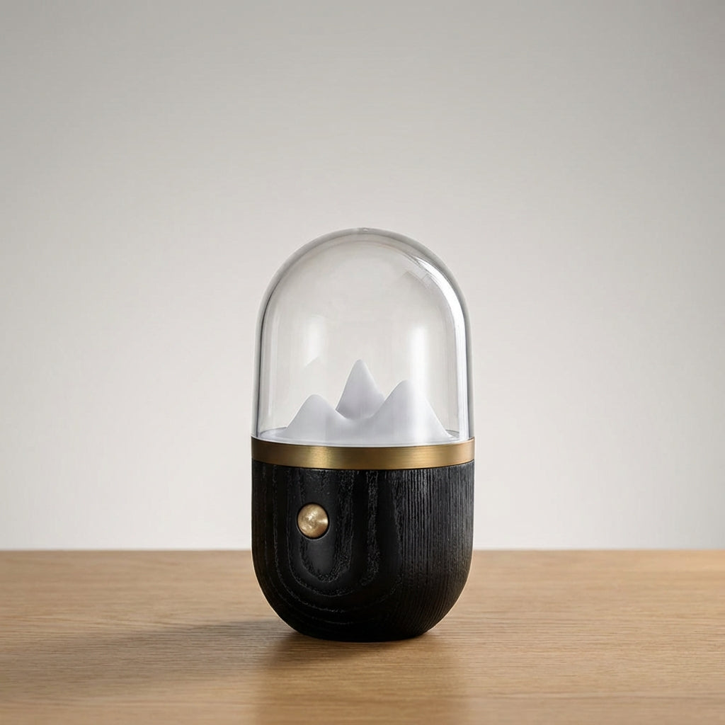 Relaxing Glowcrest LED table lamp, ambient night light, perfect for a cozy bedroom or desk