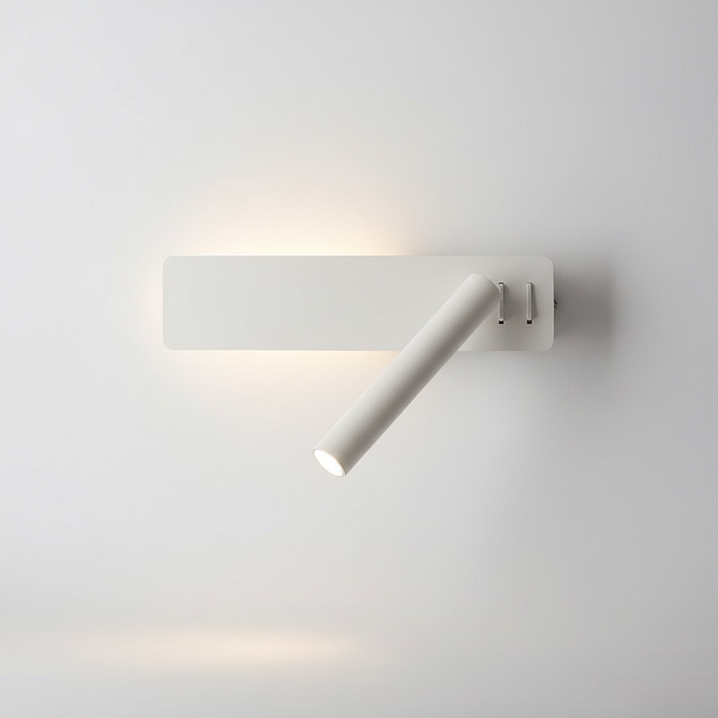 GlowFocus swivel wall lamp, black finish, ideal as a bedroom reading light