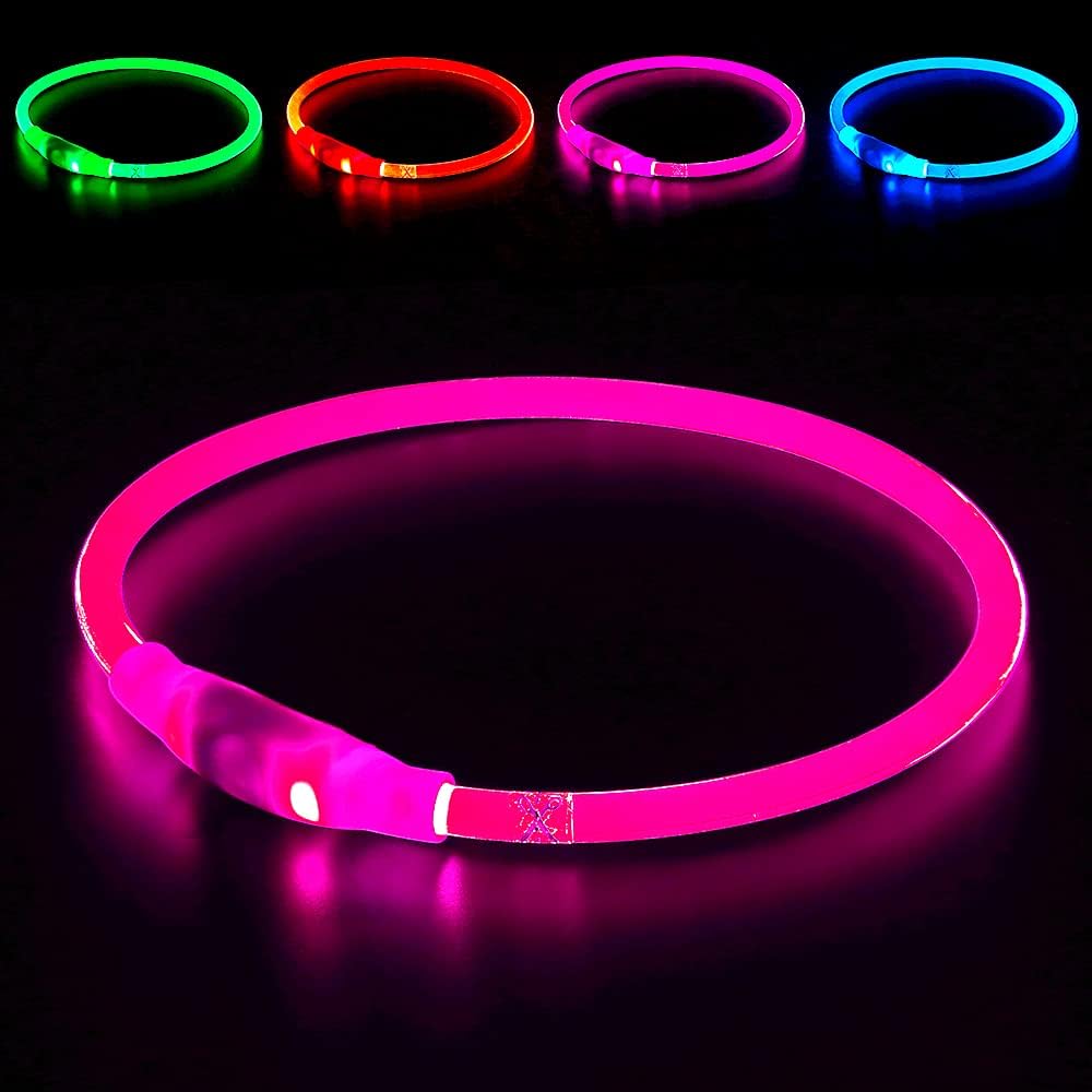 GlowSafe pet collar with rechargeable LED, ensuring dog safety and visibility