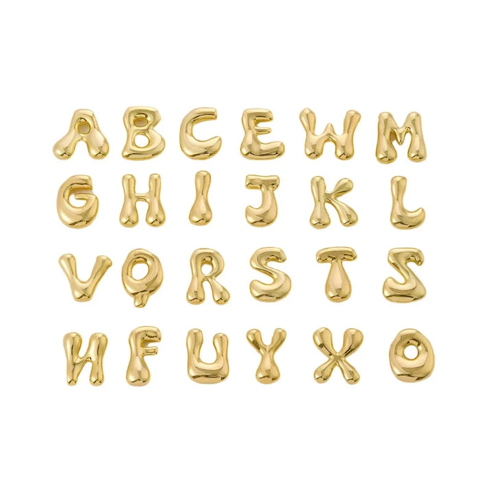 Personalized golden initial letter necklace, a perfect women's jewelry gift made from stainless steel.