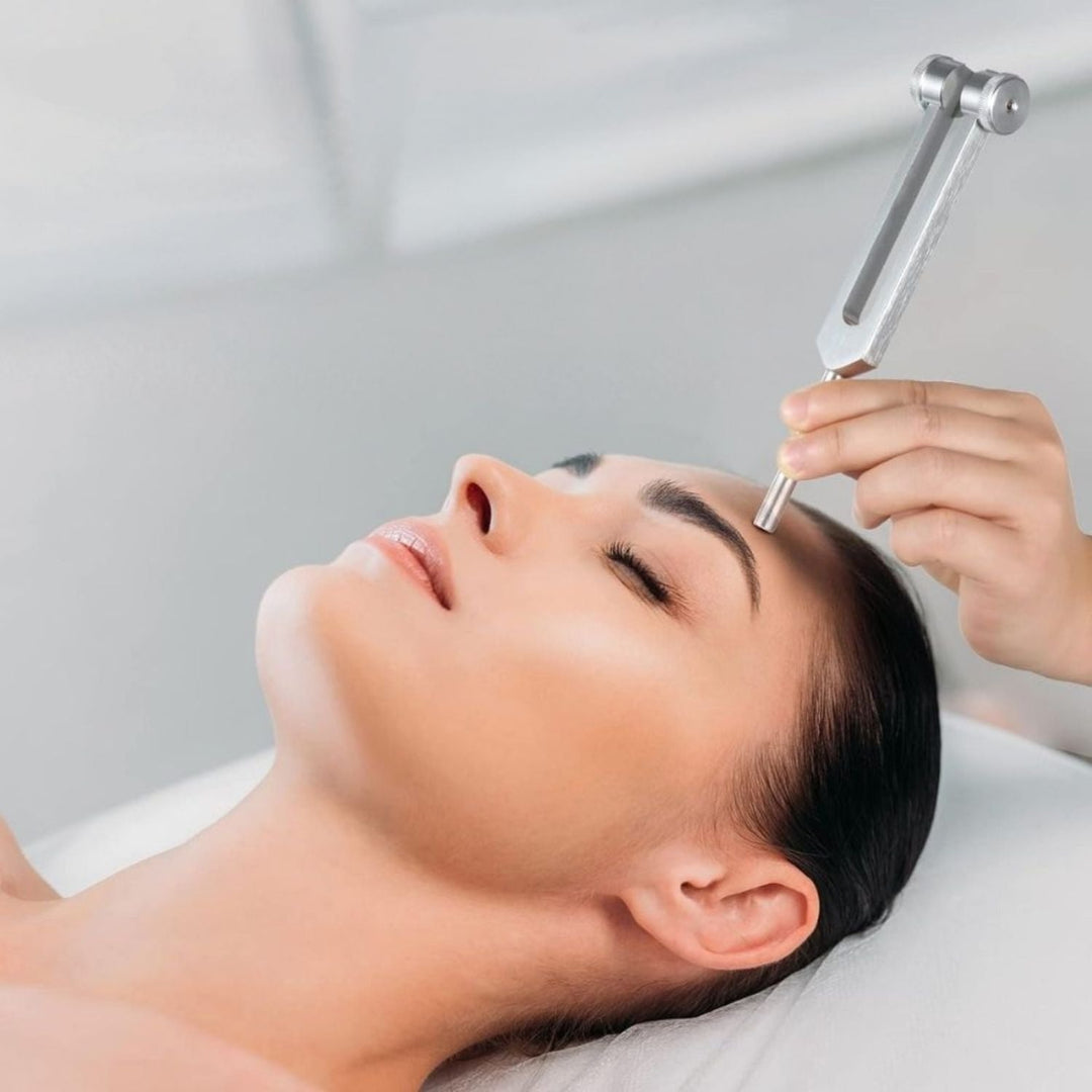 Golden sound therapy tuning forks for inner peace & relaxation.