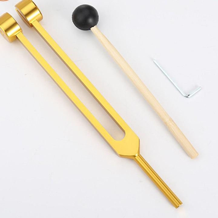 Complete set of sound therapy tuning forks for holistic health & inner peace.