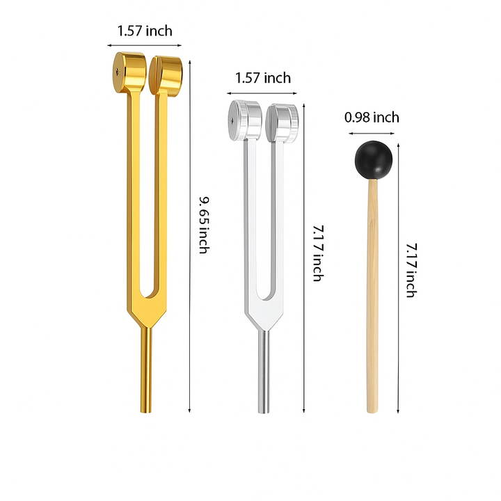 Achieve inner peace & relaxation with these unisex sound therapy tuning forks.