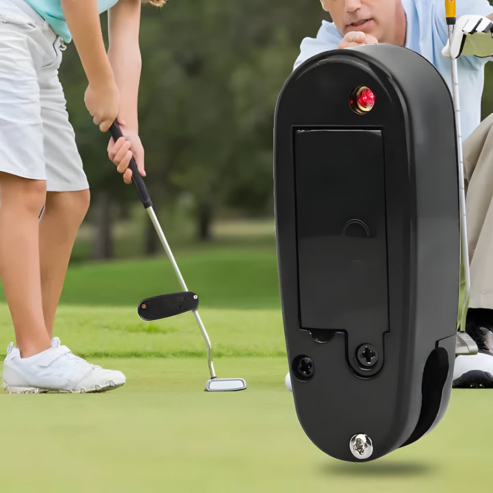 Golf laser putting aid: a precision stroke trainer guide designed for enhanced golf practice & alignment.