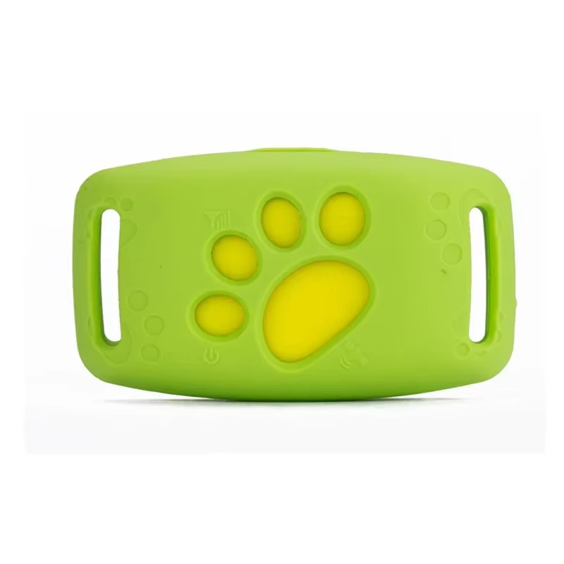 Black GPS pet tracker collar worn by a dog, ensuring real-time location monitoring and geo-fence alerts for safety.