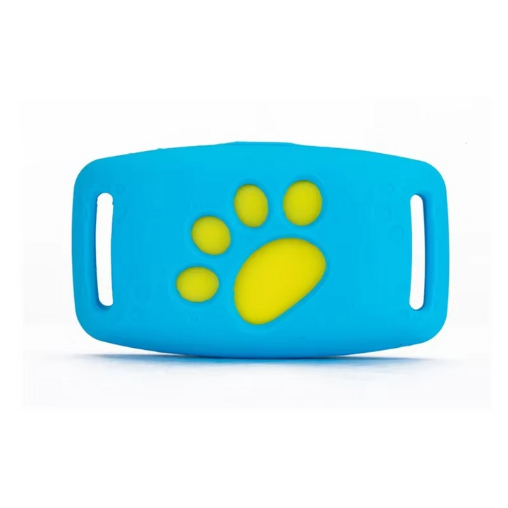 Compact & lightweight GPS pet tracker device attached to a durable collar, designed for cats & small dogs.