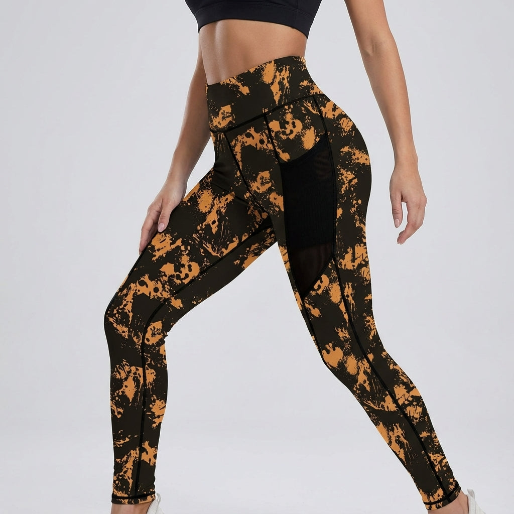 Woman wearing Gracie high-waisted performance leggings, suitable for yoga and fitness activities