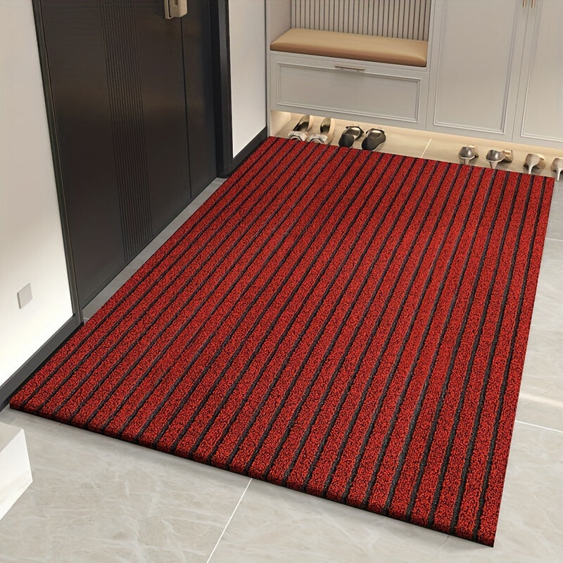 Gray WeatherGuard Pro all-season indoor outdoor door mat, durable & non-slip, perfect for any entryway.