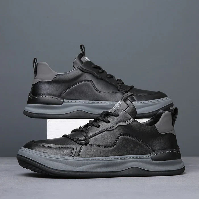 White Men's Luxury Walking Shoes, premium comfort and stylish everyday design.