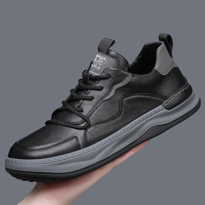 Black Men's Handcrafted Sneakers, athletic style and everyday luxury comfort.