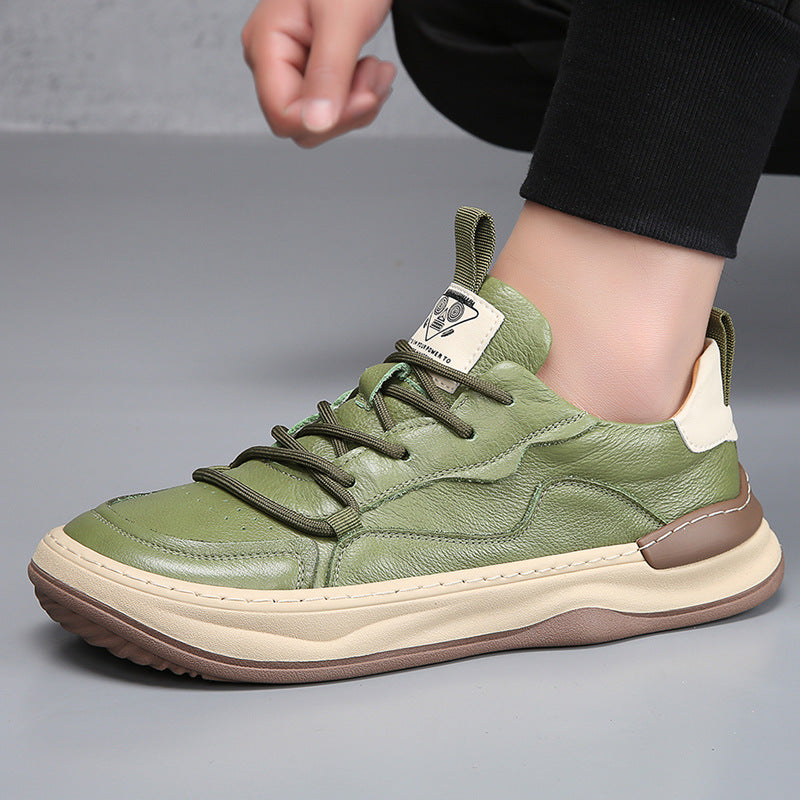 Men's Green Luxury Sneakers, ultimate comfort and style for everyday walking.